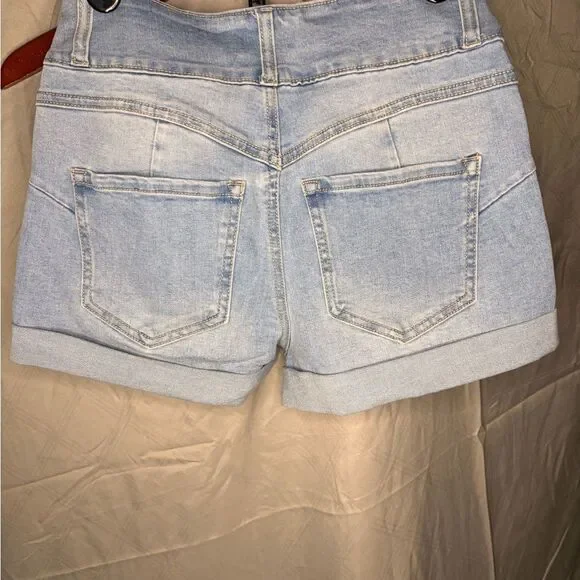 Forever 21 High Waist Light Blue Shorts - Picture 3 of 6